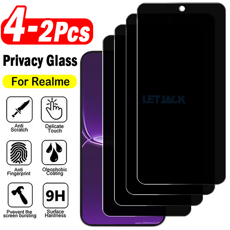 Realme Note 50 - 2-4Piece Anti-spy Protective Film for Realme