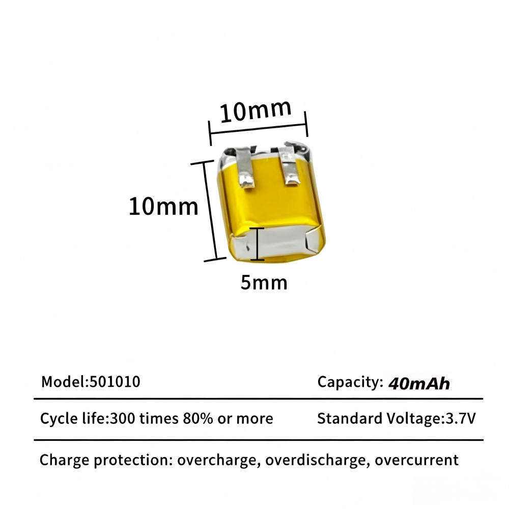 501010 Battery 3.7V 40mAh Lipo - Smartwatch Headset ulasan dan harga