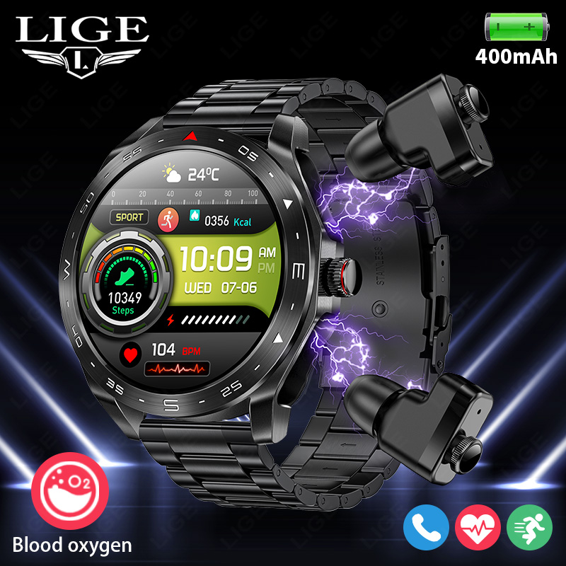 LIGE Smartwatch With Earbuds B - Smartwatch Headset ulasan dan harga