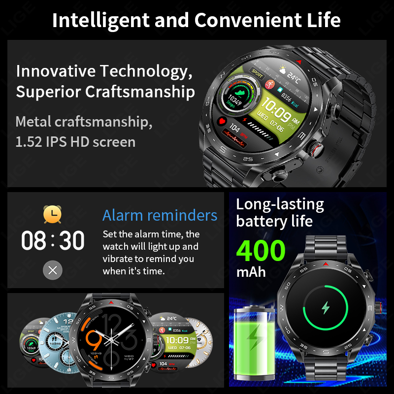 LIGE Smartwatch With Earbuds B - Smartwatch Headset ulasan dan harga