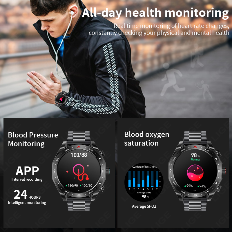 LIGE Smartwatch With Earbuds B - Smartwatch Headset ulasan dan harga