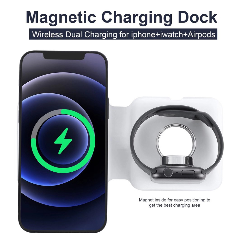 2IN1 Magnetic Wireless Charger - Smartwatch X12 ulasan dan harga