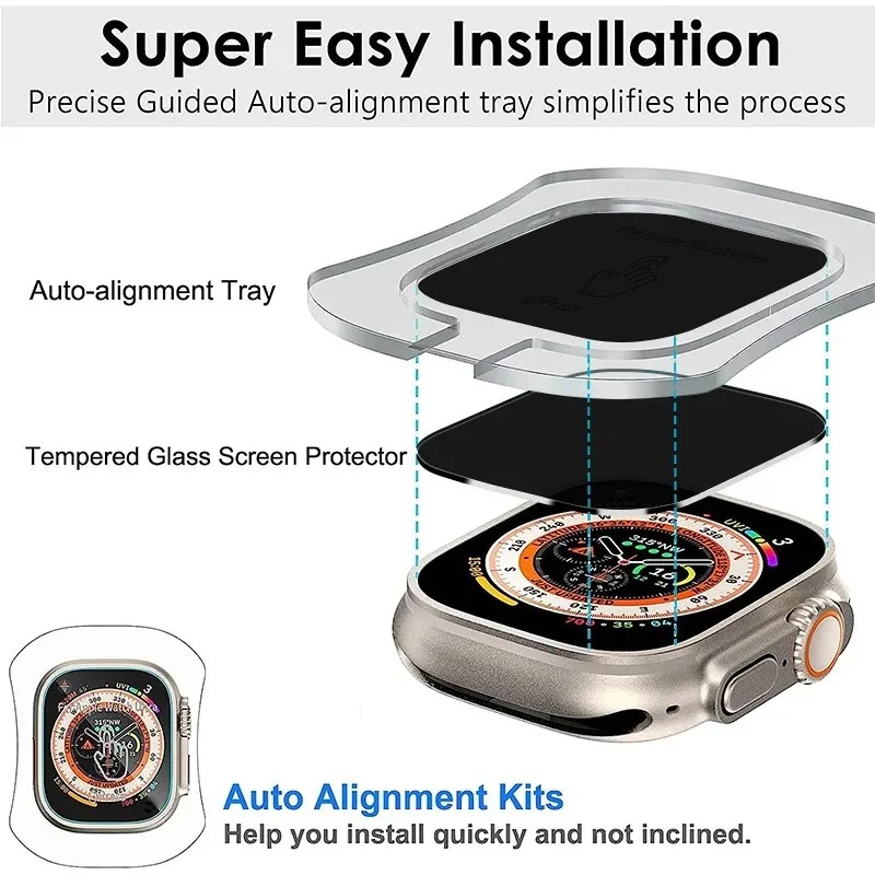 Tempered Glass for Apple Watch - Watch Face Protector ulasan dan harga
