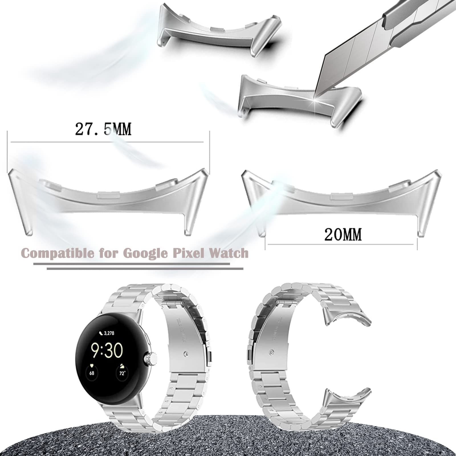 1/2 pair Metal Connector For G - Watch Band Connector ulasan dan harga