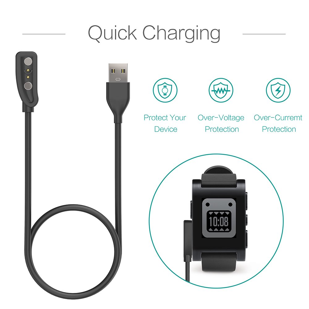 2-Pack Charger for Pebble Clas - Pebble Smartwatch Accessories ulasan dan harga