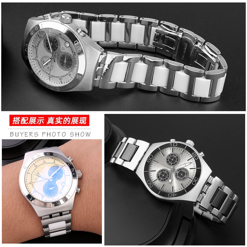 For Swatch Ceramic+ Stainless  - Ceramic Link Bracelet ulasan dan harga