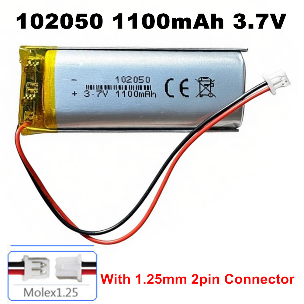 102050 3.7V 1100mAh With JST 1 - Smartwatch Headset ulasan dan harga