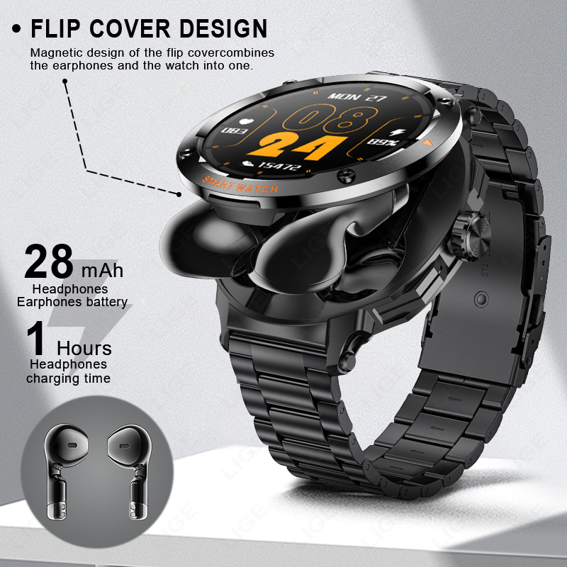 New Men's 2 In 1 Headset Smart - Smartwatch Headset ulasan dan harga