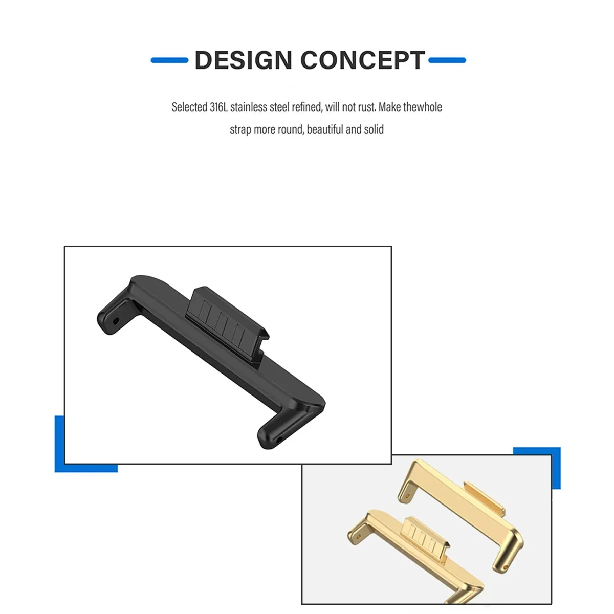 20mm 22mm 1Pair Adapter for Hu - Watch Band Connector ulasan dan harga