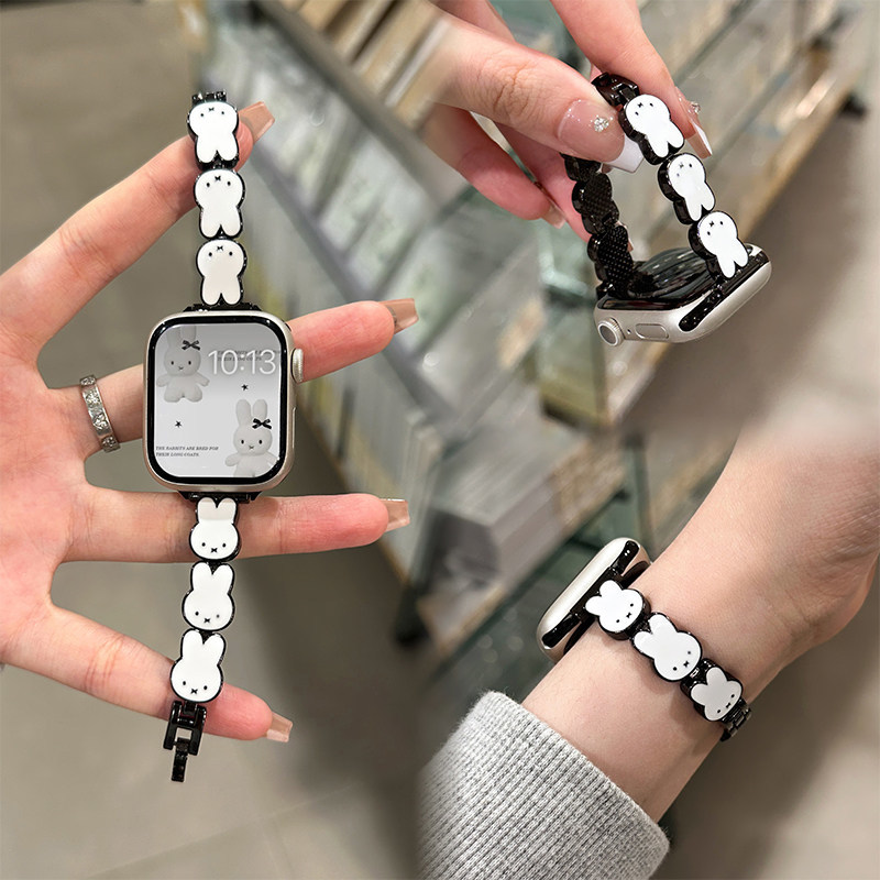 Miffy Rabbit Leather Watch Ban - Apple Smartwatch Accessories ulasan dan harga
