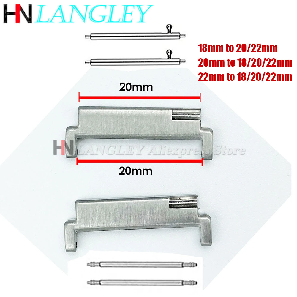 1Pair Strap Metal Adapter 18mm - Watch Band Connector ulasan dan harga