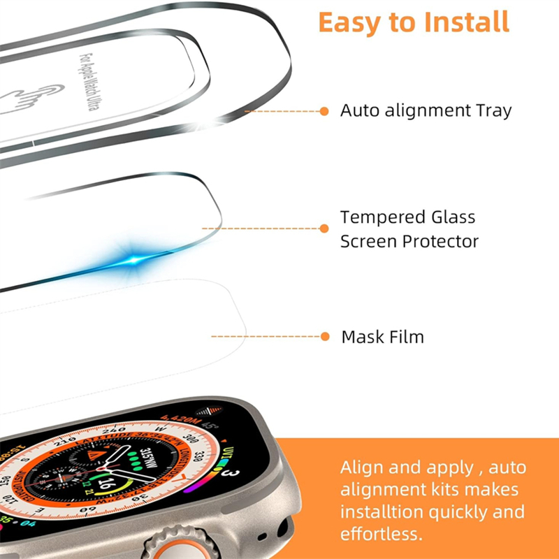 Tempered Glass For Apple Watch - Watch Face Protector ulasan dan harga