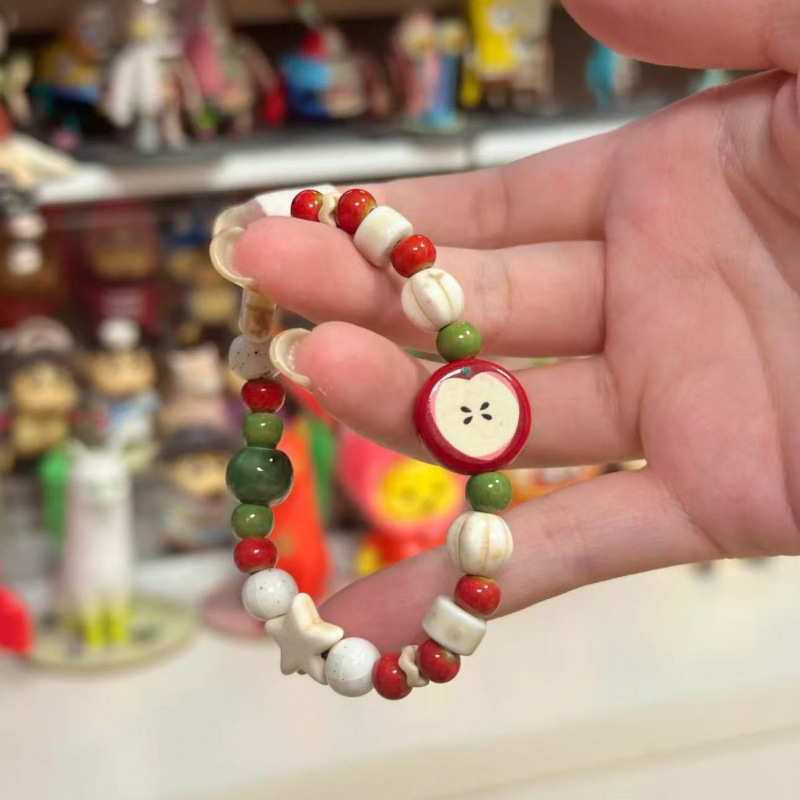 Retro Imitation Apple Ceramic  - Ceramic Link Bracelet ulasan dan harga