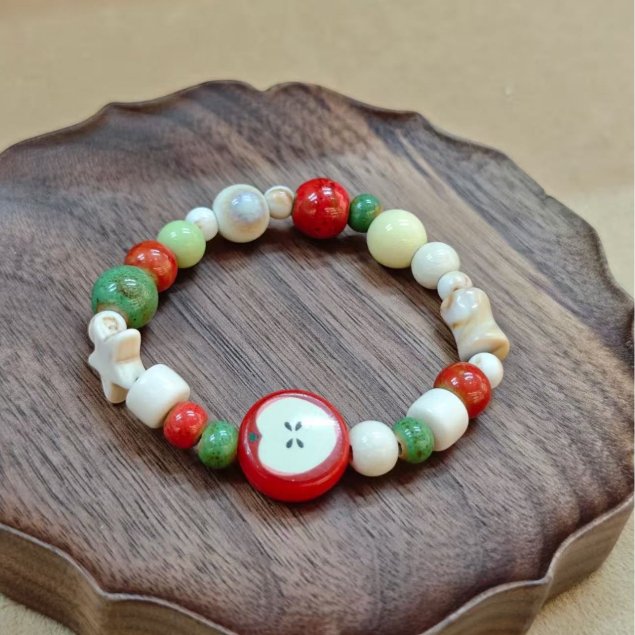 Retro Imitation Apple Ceramic  - Ceramic Link Bracelet ulasan dan harga
